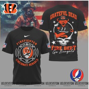 Cincinnati Bengals Firefighter Grateful Dead Bear Shirt