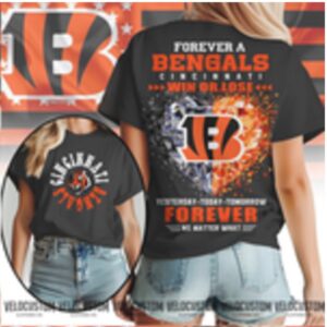 Cincinnati Bengals Football Heartbeat Forever Win Or Lose Shirt