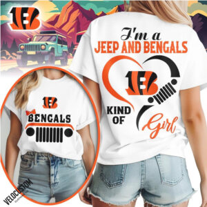 Cincinnati Bengals Jeep Heartbeat Kind Of Girl Shirt