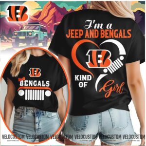 Cincinnati Bengals Jeep Heartbeat Kind Of Girl Shirt