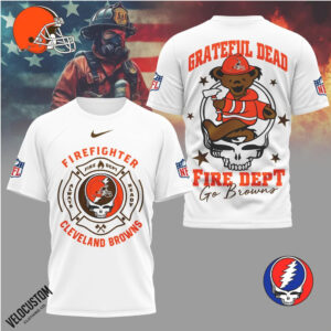 Cleveland Browns Firefighter Grateful Dead Fire Dept Shirt