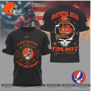 Cleveland Browns Firefighter Grateful Dead Fire Dept Shirt