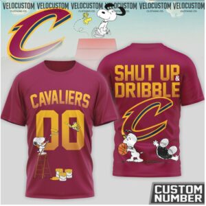 Cleveland Cavaliers Snoopy Basketball Custom Number Shirt