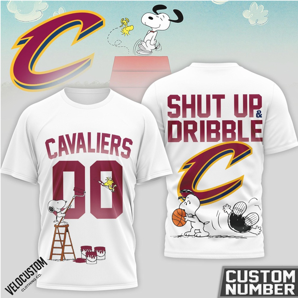 Cleveland Cavaliers Snoopy Basketball Custom Number Shirt Cleveland Cavaliers Snoopy Basketball Custom Number Shirt