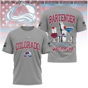 Colorado Hockey Bartender Loves the Avalanche Shirt