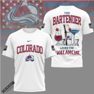 Colorado Hockey Bartender Loves the Avalanche Shirt