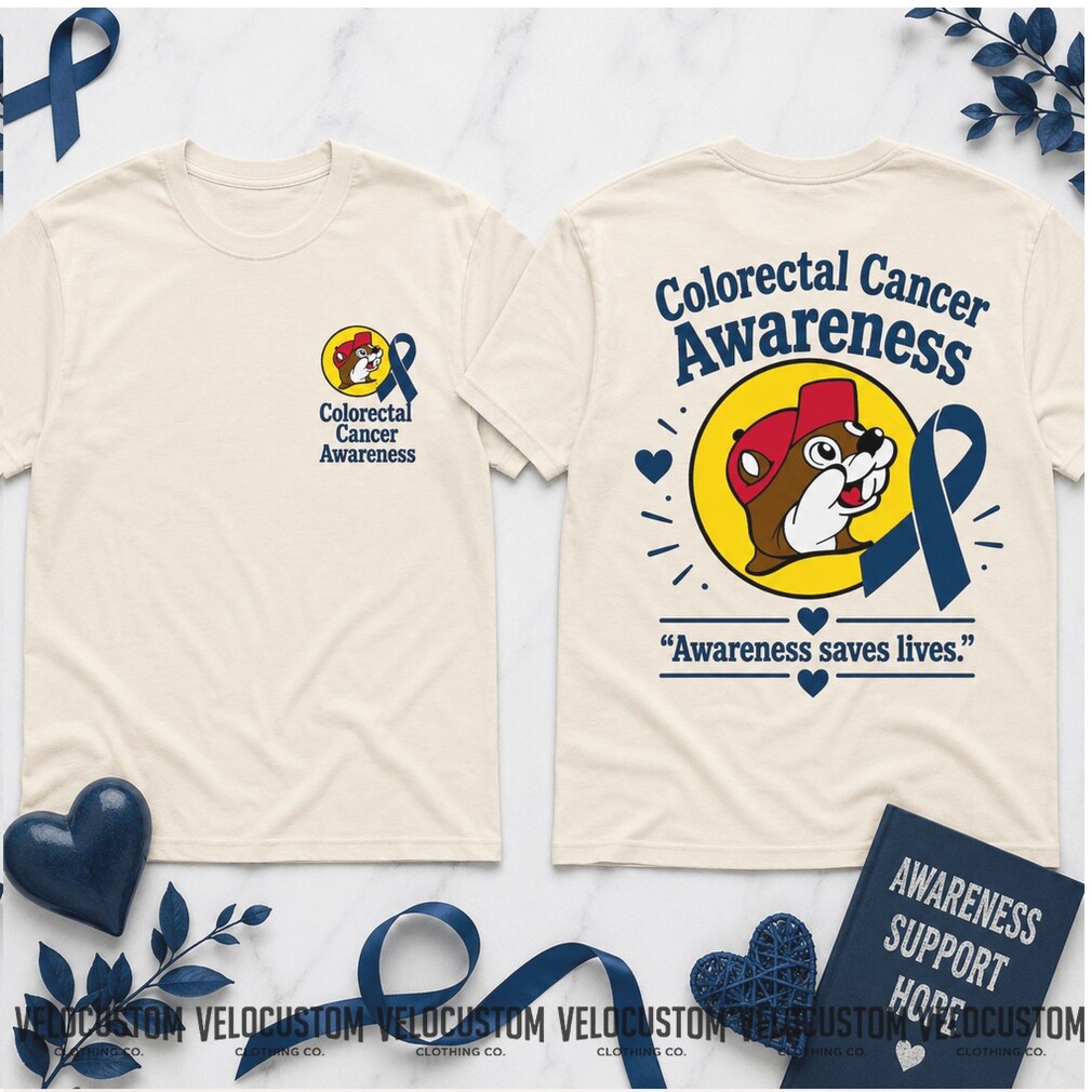 Colorectal Cancer Awareness Beaver Blue Ribbon Support Shirt Colorectal Cancer Awareness Beaver Blue Ribbon Support Shirt