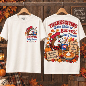 Dairy Queen Thanksgiving Beaver Mascot Pie Dessert Shirt