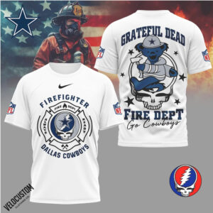 Dallas Cowboys Firefighter Grateful Dead Bear Shirt