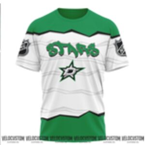 Dallas Stars Skeleton Hockey Skull Puck Yeah Shirt