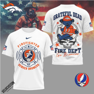 Denver Broncos Firefighter Grateful Dead Bear Shirt