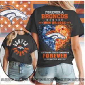 Denver Broncos Football Heartbeat Forever Win Or Lose Shirt
