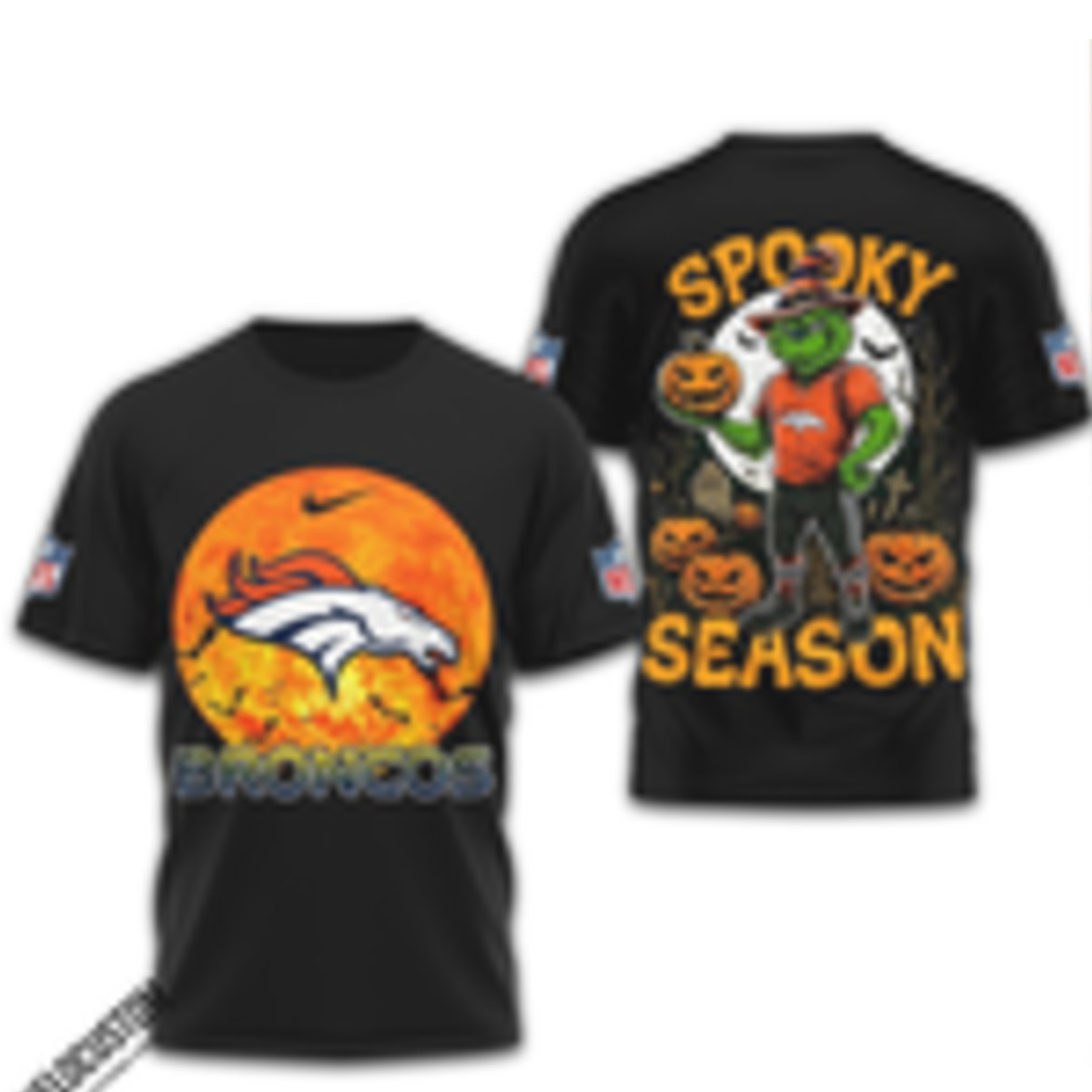Denver Broncos Grinch Spooky Season Halloween Shirt Denver Broncos Grinch Spooky Season Halloween Shirt