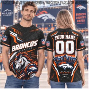 Denver Broncos Horse Mascot Custom Name Football Shirt Denver Broncos Horse Mascot Custom Name Football Shirt