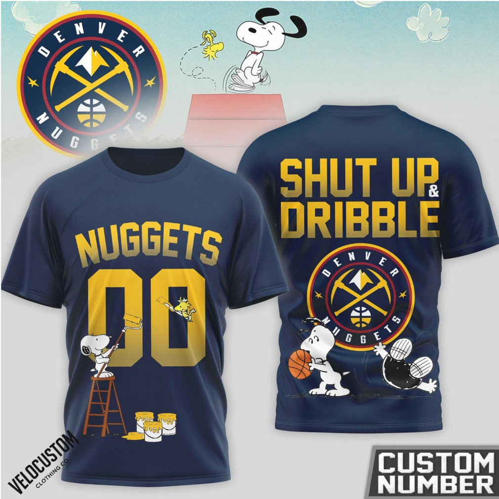 Denver Nuggets Snoopy Basketball Custom Number Shirt Denver Nuggets Snoopy Basketball Custom Number Shirt