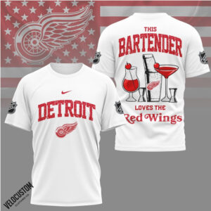 Detroit Hockey Bartender Loves the Red Wings Shirt