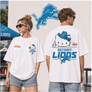 Detroit Lions Hello Kitty Cowboy Hat Shirt
