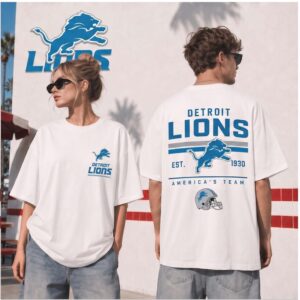 Detroit Lions Retro Vintage Mascot Football Shirt