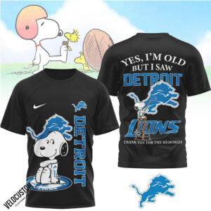 Detroit Lions Snoopy Yes I Am Old But I Saw Detroit Lions Shirt