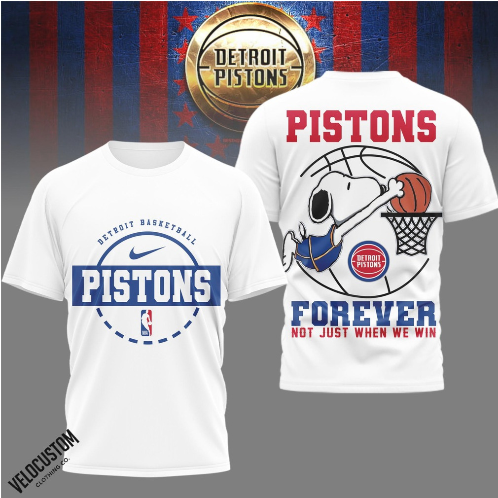 Detroit Pistons Snoopy Basketball Forever Shirt Detroit Pistons Snoopy Basketball Forever Shirt