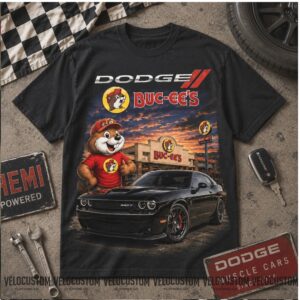 Dodge Buc ee's Power Meets the Highway Hemi Muscle Car Shirt