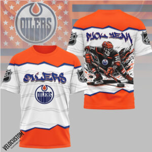 Edmonton Hockey Skeleton Skull Puck Yeah Shirt