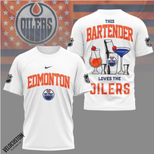 Edmonton Oilers Bartender Cocktail NHL Hockey Shirt