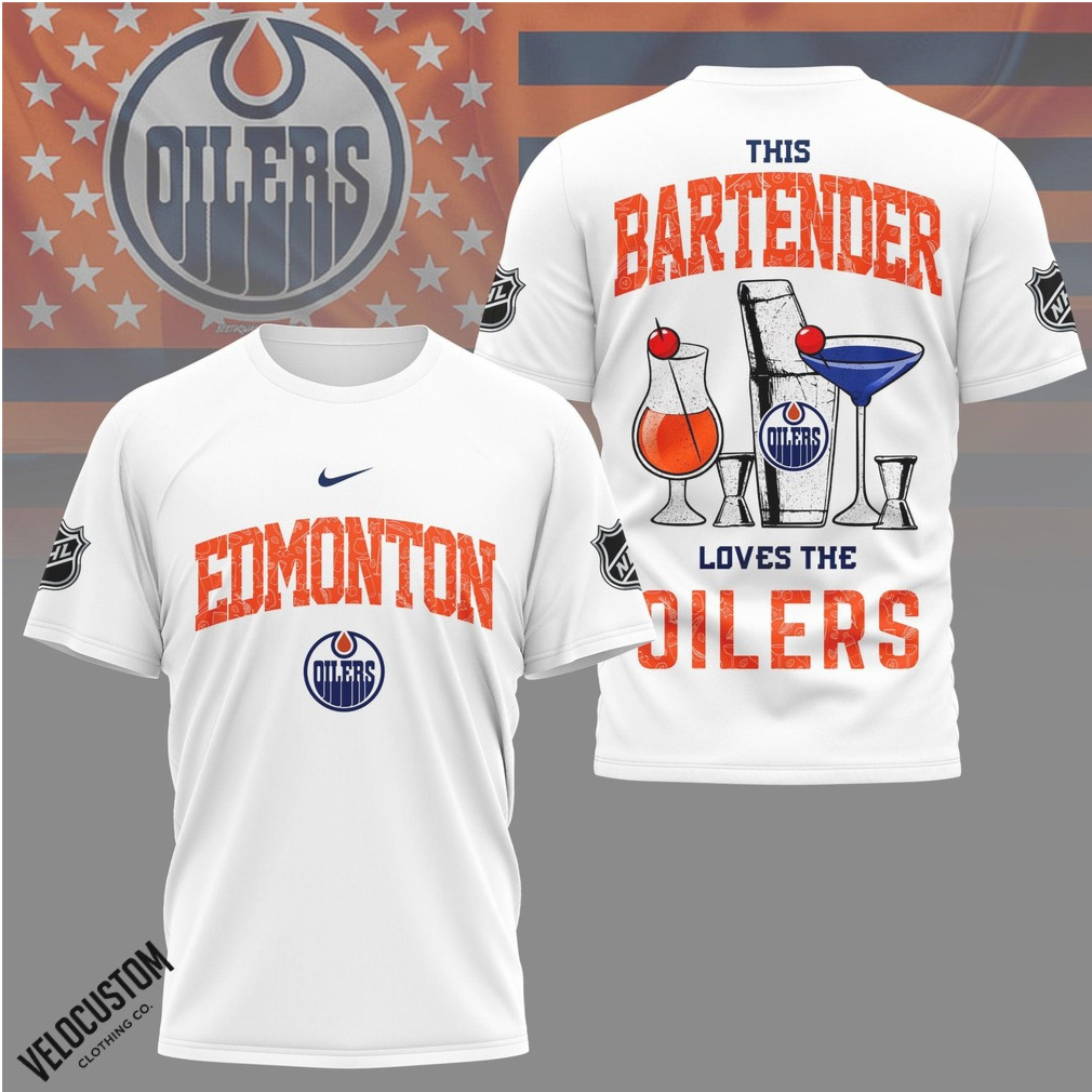 Edmonton Oilers Bartender Cocktail NHL Hockey Shirt Edmonton Oilers Bartender Cocktail NHL Hockey Shirt