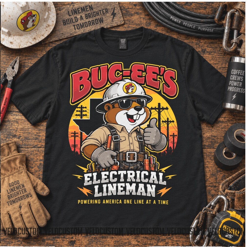 Electrical Lineman Power Utility Worker Beaver Shirt Electrical Lineman Power Utility Worker Beaver Shirt