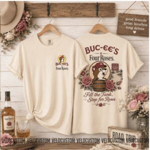 Four Roses Bourbon Buc Ees Road Trip Vintage Shirt