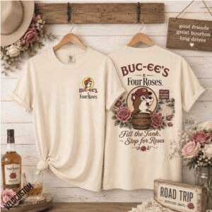 Four Roses Bourbon Buc Ees Road Trip Vintage Shirt