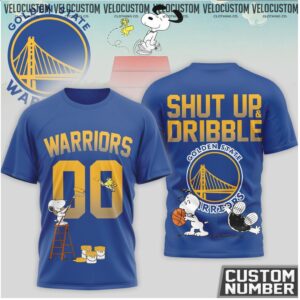 Golden State Warriors Snoopy Basketball Custom Number Shirt