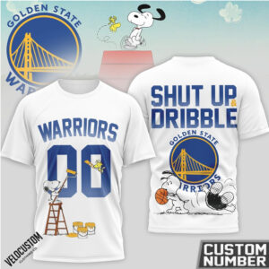 Golden State Warriors Snoopy Basketball Custom Number Shirt