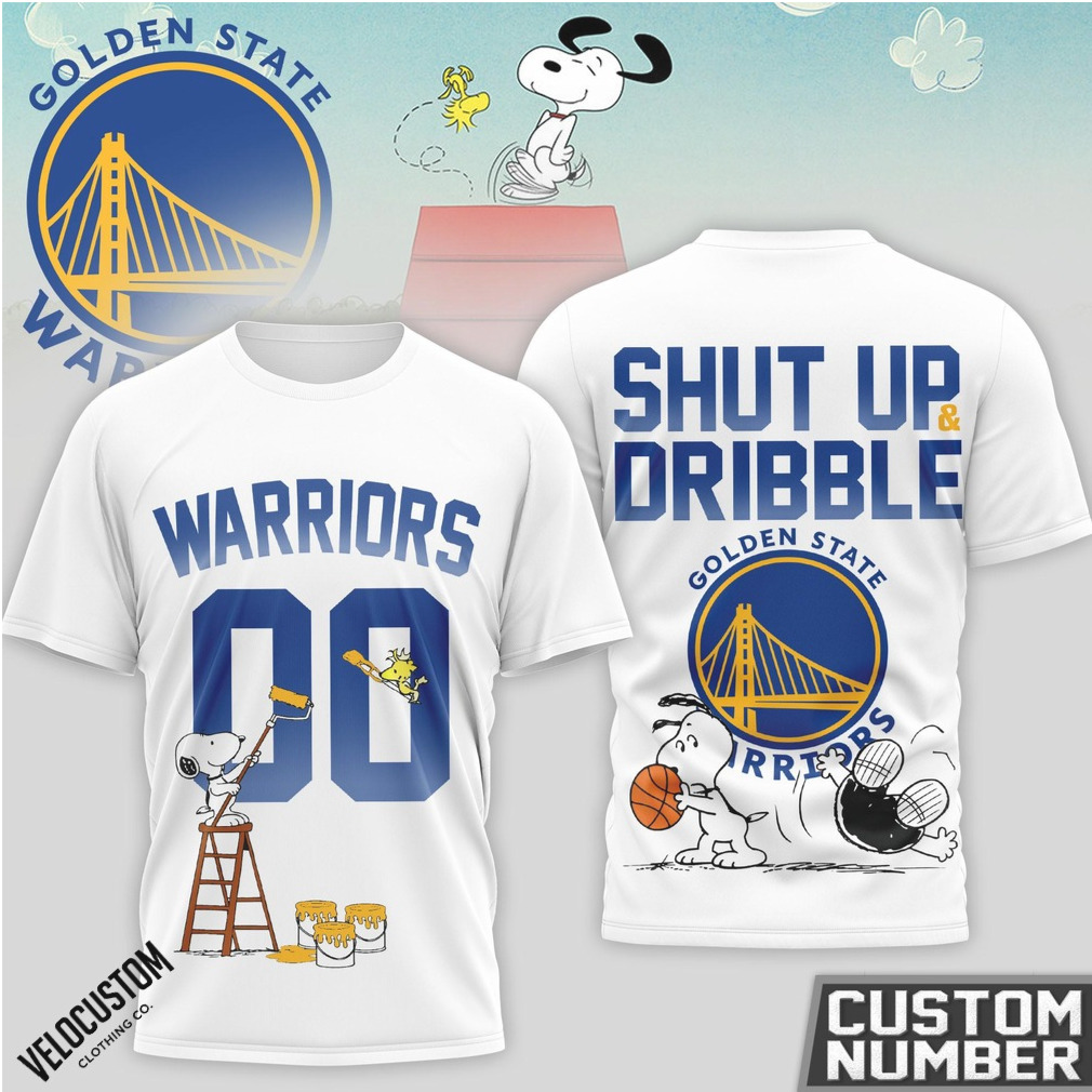 Golden State Warriors Snoopy Basketball Custom Number Shirt Golden State Warriors Snoopy Basketball Custom Number Shirt