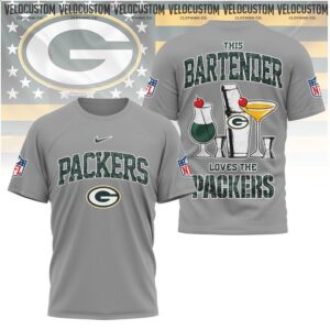 Green Bay Packers Bartender Cocktail Drinks Football Shirt