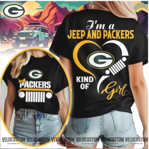 Green Bay Packers Jeep Heartbeat Kind Of Girl Shirt