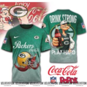 Green Bay Packers Popeye Drink Strong Shirt