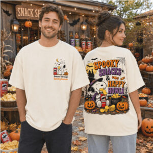 Halloween Snoopy Pringles Snacks Spooky Season Happy Howls Shirt