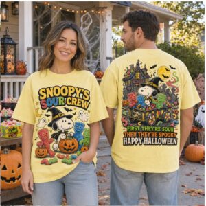 Halloween Snoopy Sour Patch Kids Spooky Happy Halloween Shirt