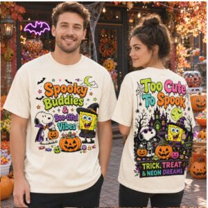 Halloween Snoopy SpongeBob Spooky Buddies Trick Or Treat Shirt
