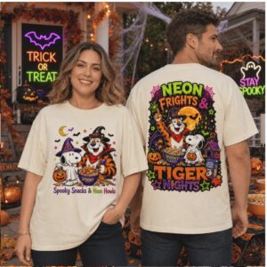 Halloween Snoopy Tony The Tiger Neon Frights Tiger Nights Shirt