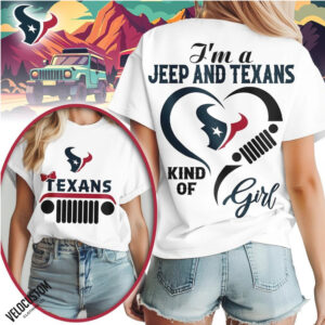 Houston Texans Jeep Heartbeat Kind Of Girl Shirt