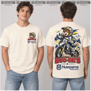 Husqvarna Motorcycles Beaver Mascot Dirt Bike Off Road Shirt Husqvarna Motorcycles Beaver Mascot Dirt Bike Off Road Shirt