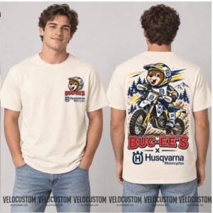 Husqvarna Motorcycles Beaver Mascot Dirt Bike Off Road Shirt