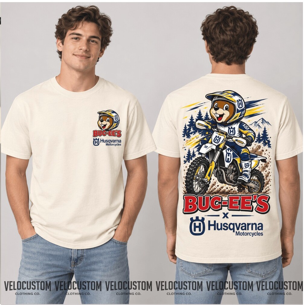 Husqvarna Motorcycles Beaver Mascot Dirt Bike Off Road Shirt Husqvarna Motorcycles Beaver Mascot Dirt Bike Off Road Shirt