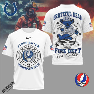 Indianapolis Colts Firefighter Grateful Dead Bear Shirt