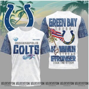 Indianapolis Colts Maui Strong Hawaii Turtle Polynesian Football Shirt