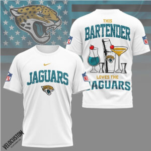 Jacksonville Jaguars Bartender Cocktail Drinks Football Shirt