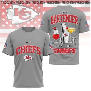 Kansas City Chiefs Bartender Cocktail Drink Fan Shirt