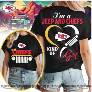 Kansas City Football Jeep Heart Kind Of Girl Shirt